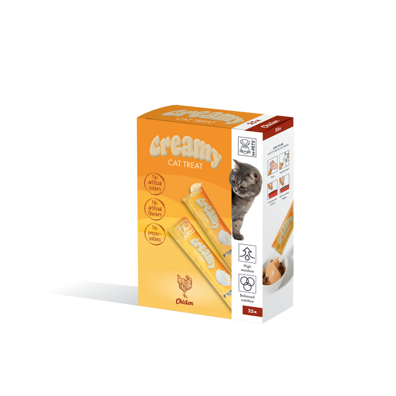 Pack de friandises crémeuses pour chats - Poulet 25 pcs