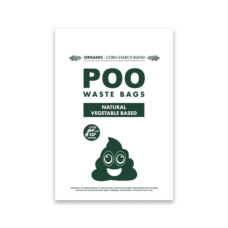 POO Dog Waste Bags - Vegetable Based - Natural (120 bags)