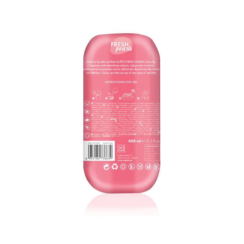 Désodorisant naturel pour litière pour chat FRESH Pearls - Floral 450 ml