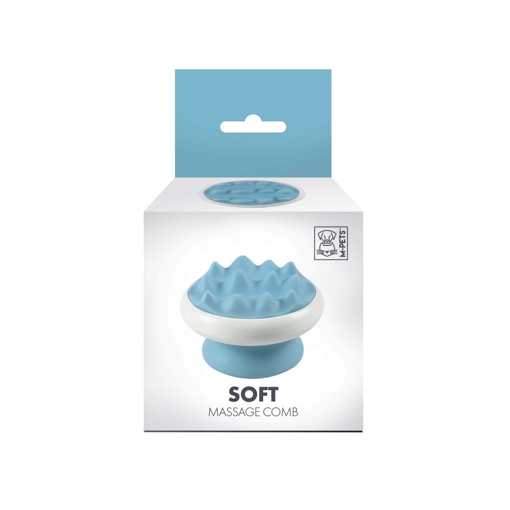 SOFT Massage Soft Comb - Coarse Teeth Blue