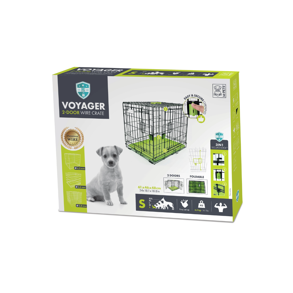 VOYAGER Wire Crate Green