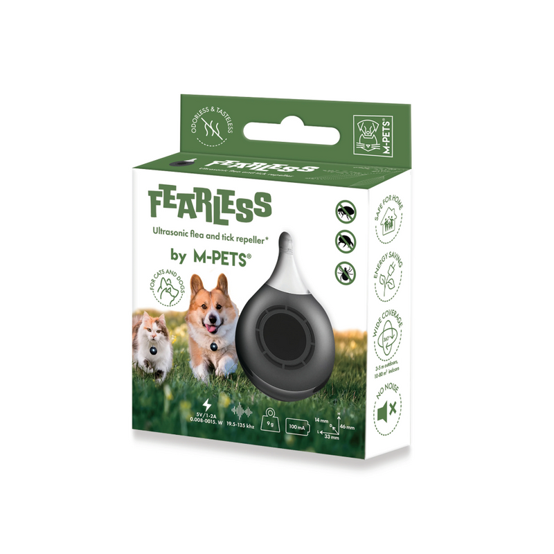 Fearless Ultrasonic flea and Tick Repeller-Black