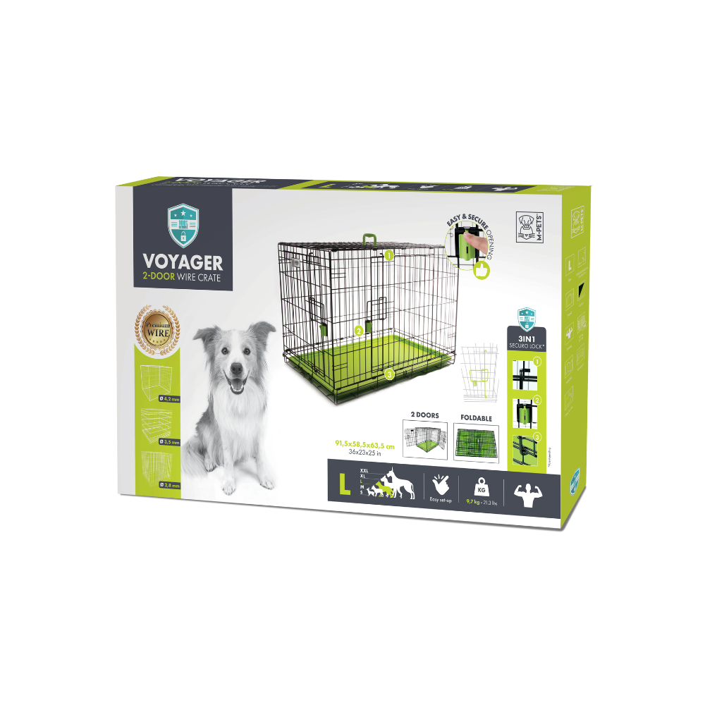 VOYAGER Wire Crate Green