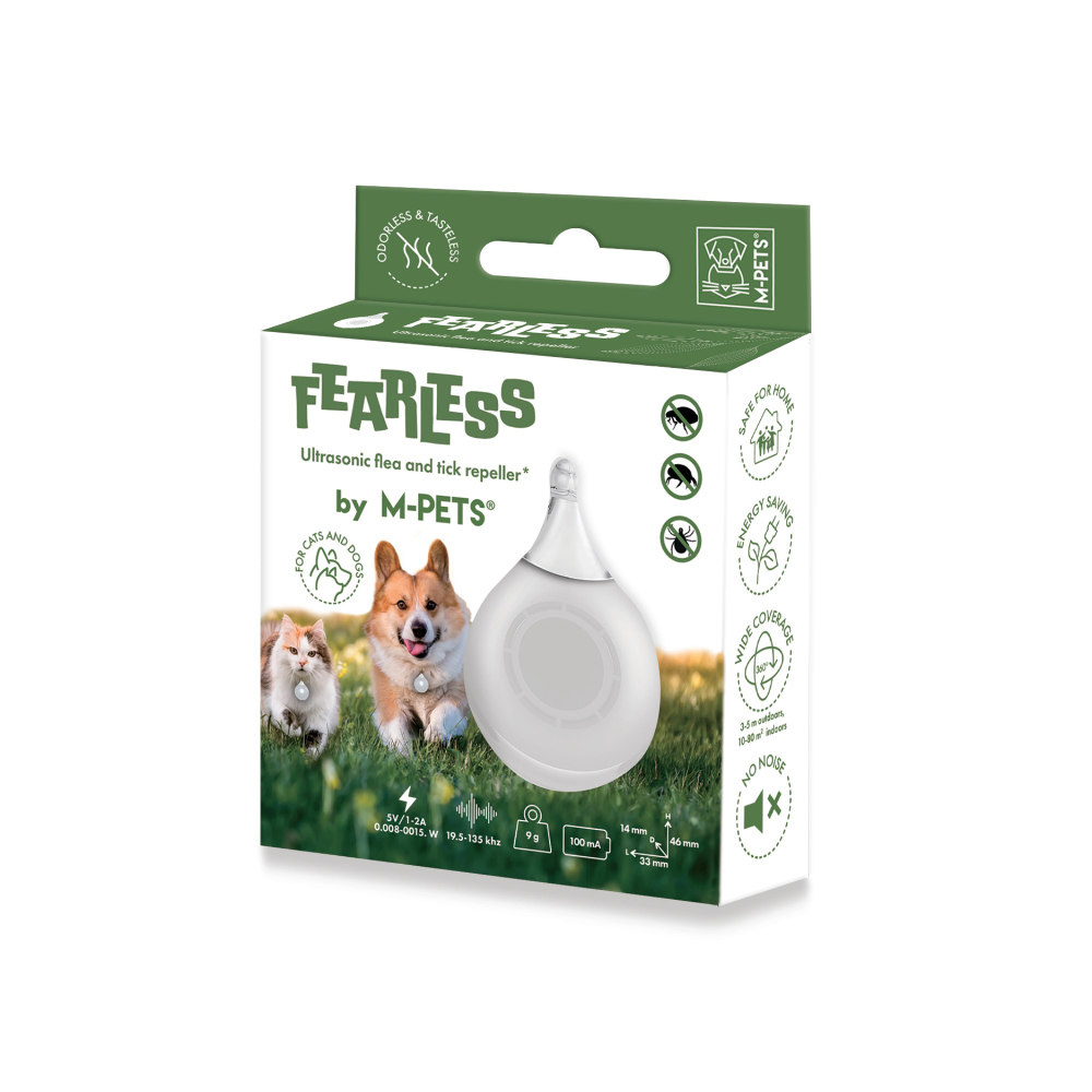 Fearless Ultrasonic flea and Tick Repeller-White