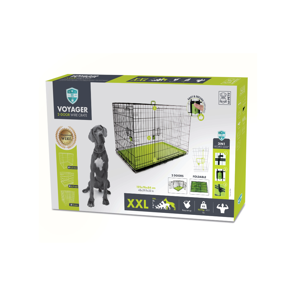 VOYAGER Wire Crate Green