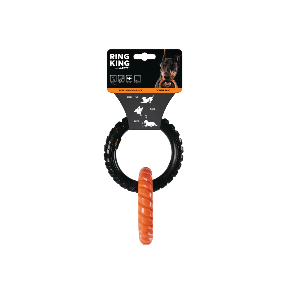 RING KING Dubbele Ring - Oranje &amp; Zwart