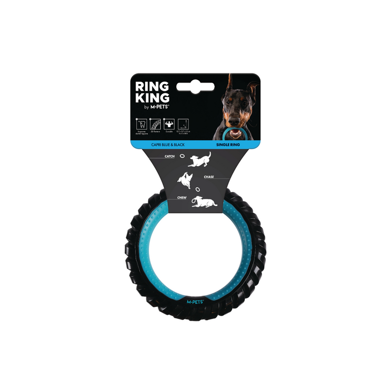 RING KING Enkele ring - Capri blauw &amp; zwart