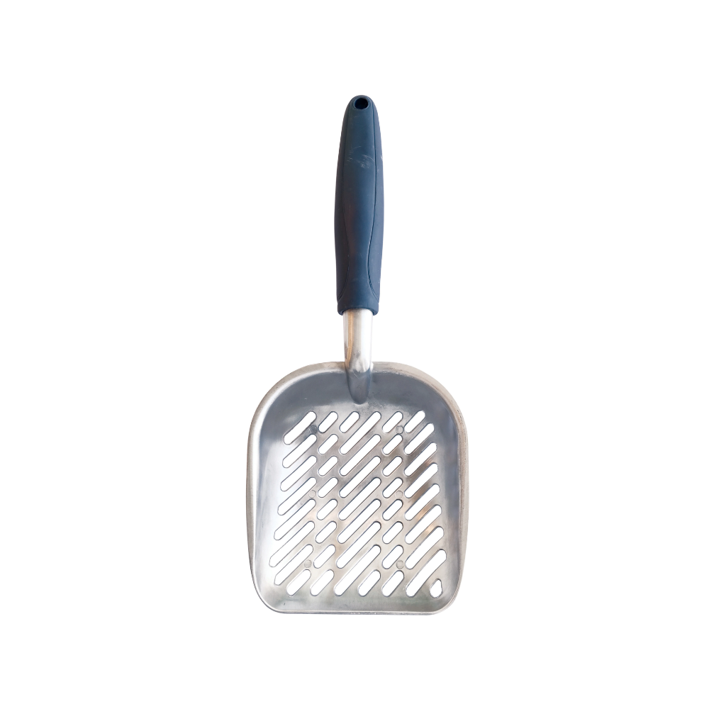 Chrome Cat Litter Scoop - Metal