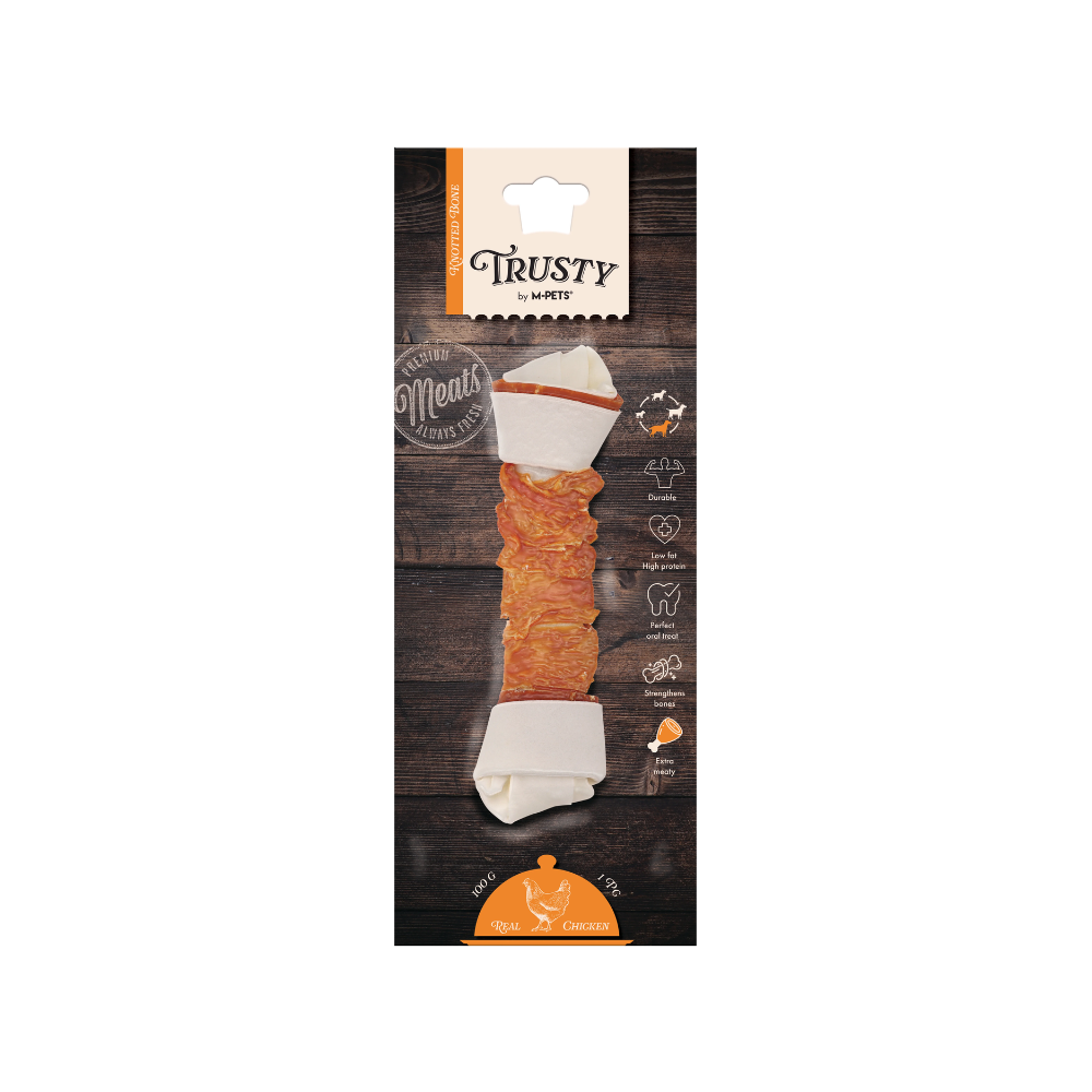 TRUSTY Knotted bone Extra Meaty Chicken Flavor 20.3 cm