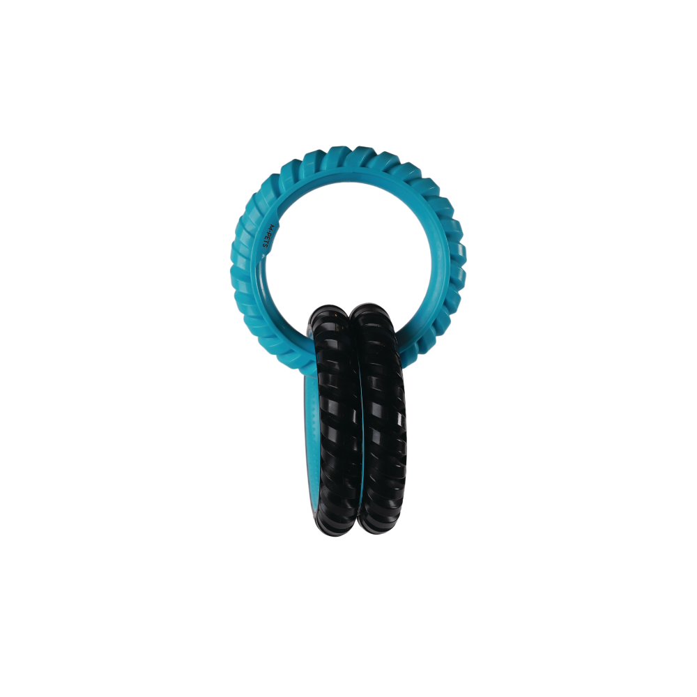 RING KING Triple  Ring - Capri Blue & Black