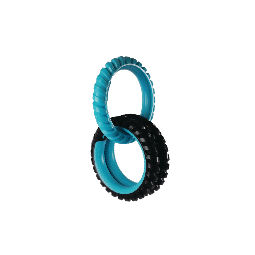 RING KING Triple  Ring - Capri Blue & Black