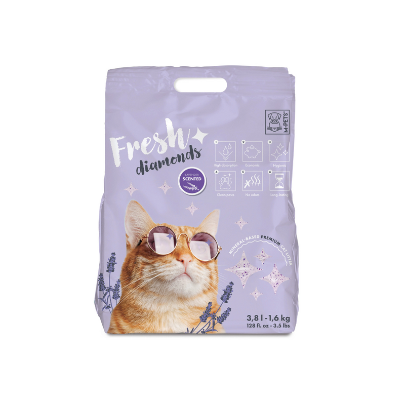 Litière pour chat FRESH DIAMONDS Silica Lavande