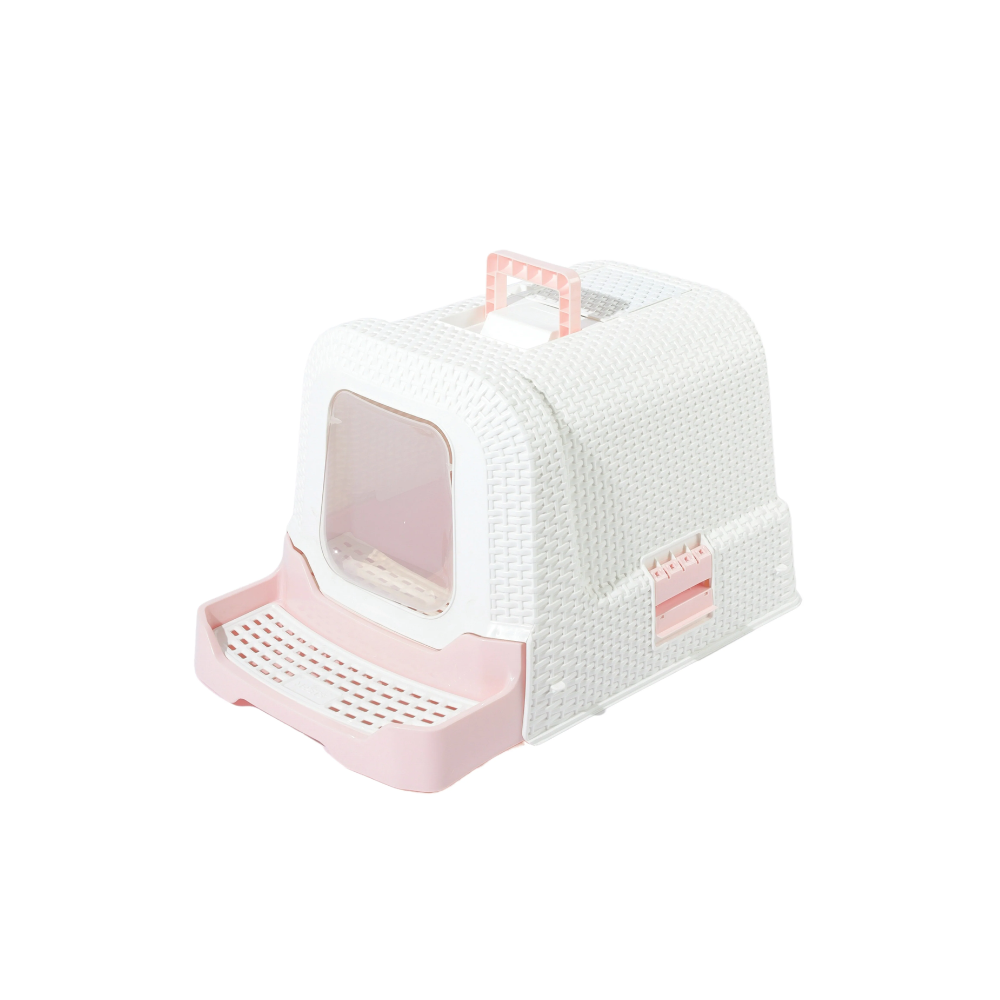 ECO Rattan Cat Toilet Pink