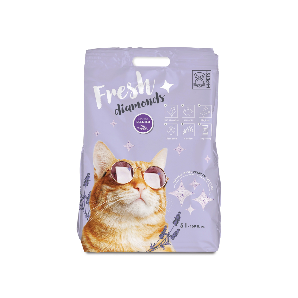 Litière pour chat FRESH DIAMONDS Silica Lavande