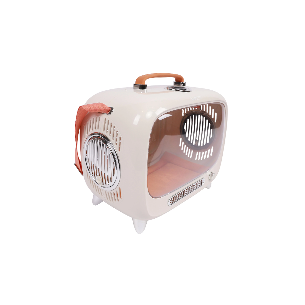 SIXTIES TV Pet Carrier White