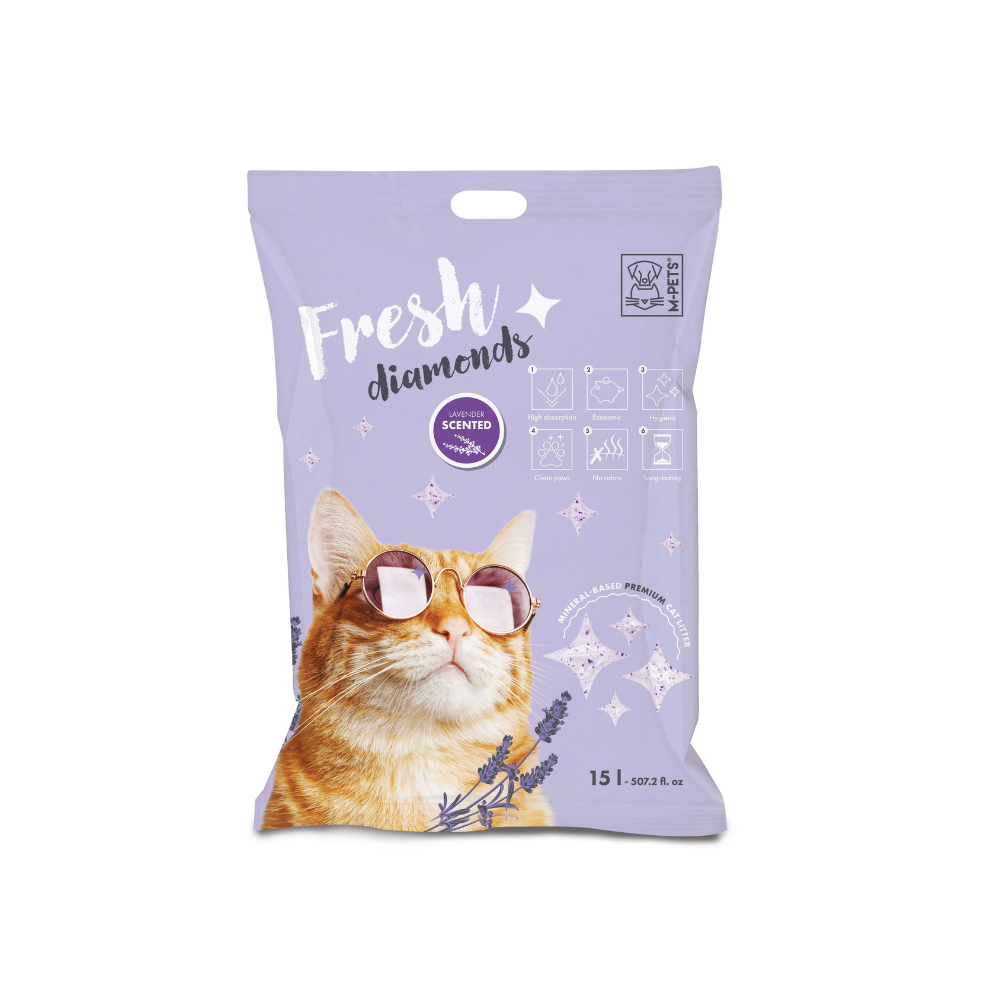 Litière pour chat FRESH DIAMONDS Silica Lavande