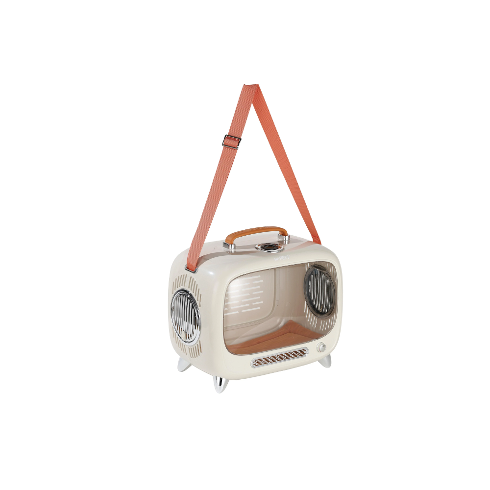 SIXTIES TV Pet Carrier White