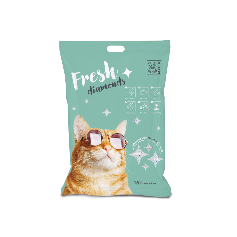 Litière pour chat en silice FRESH DIAMONDS naturelle