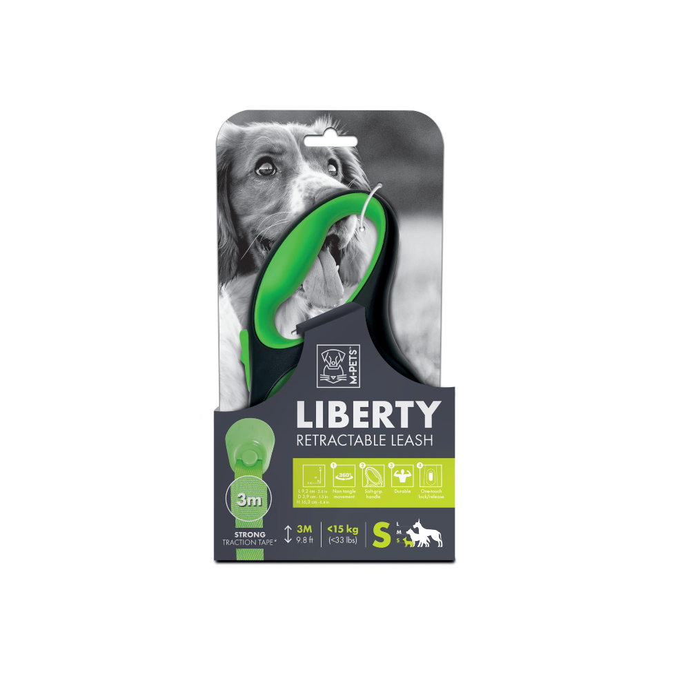 LIBERTY Dog Retractable Leash Green