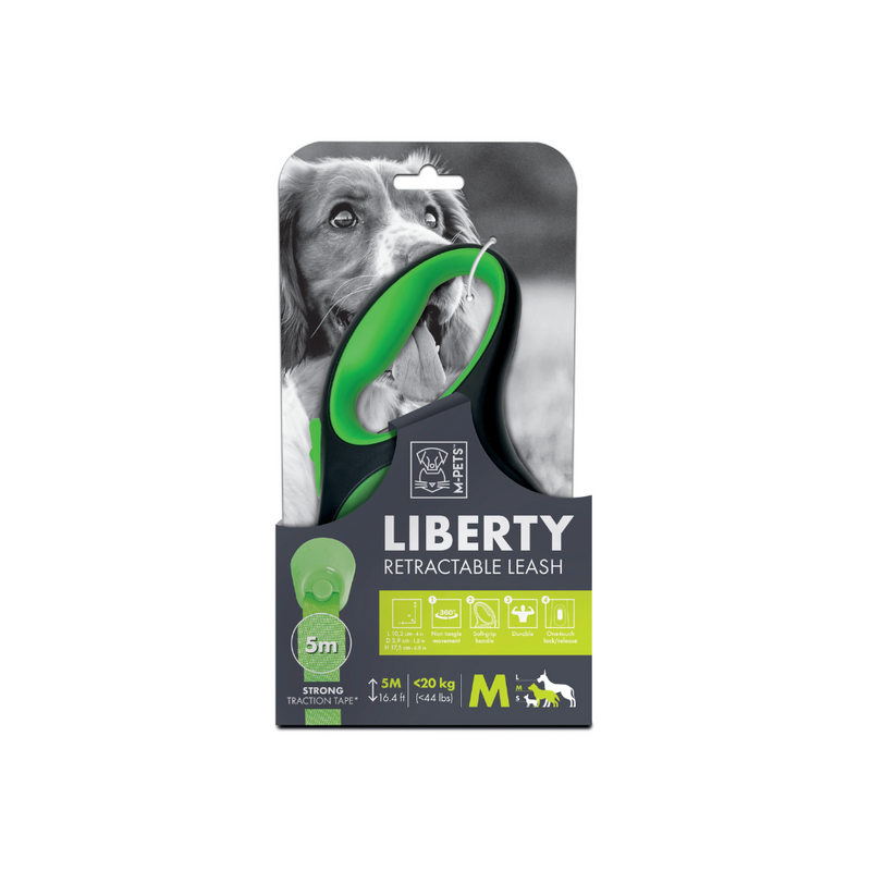 LIBERTY Dog Retractable Leash Green