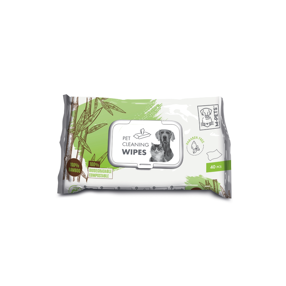 Pet Cleaning Wipes 100% Bamboo 15 x 20 cm - 40 pcs