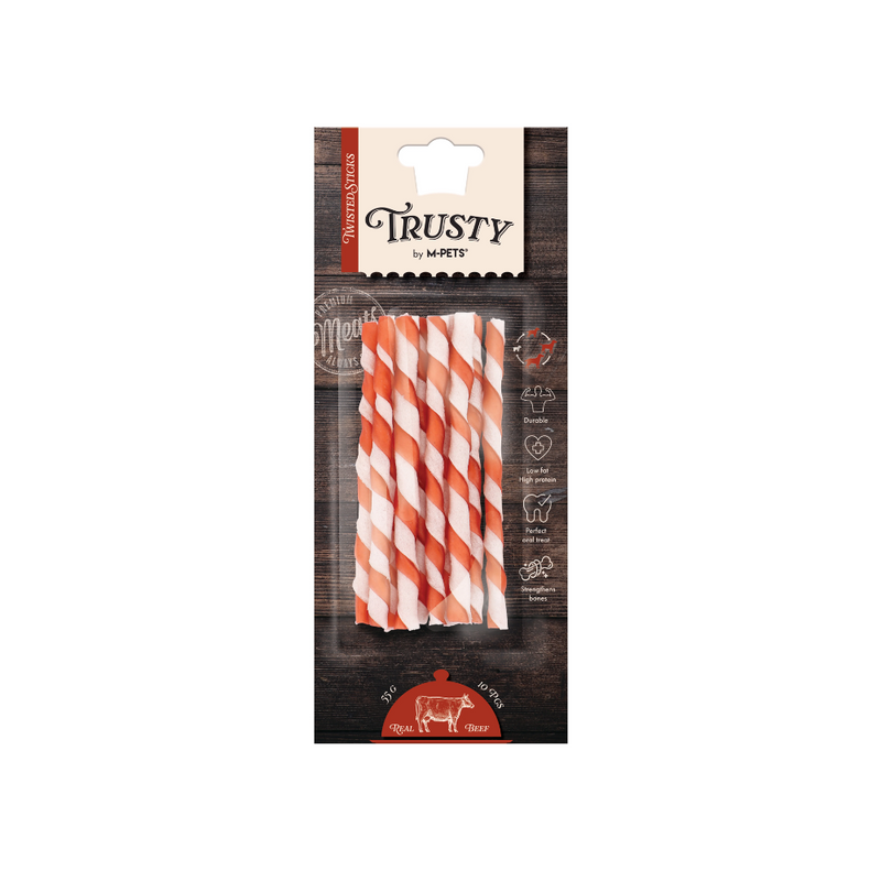 TRUSTY Twisted sticks Rundvleessmaak 12,7 cm