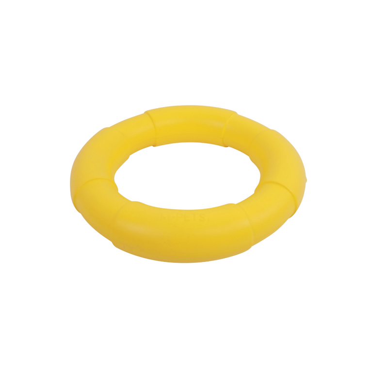 Jouet flottant pour chien AIR TOSS en forme de cercle - Jaune