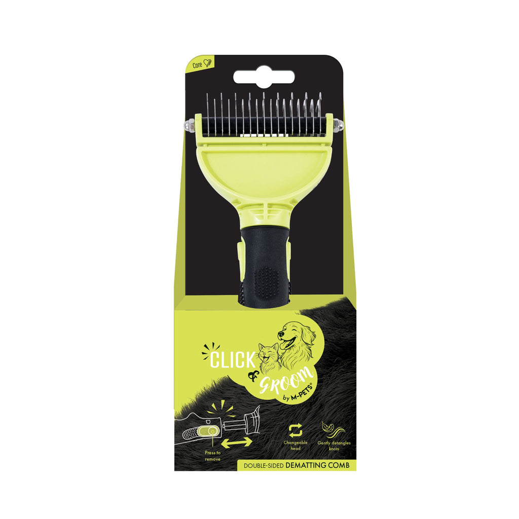 CLICK and GROOM Double-sided Dematting comb