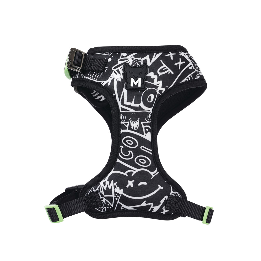 URBAN STYLE FREESTYLE Black & White Easy fit Dog harness