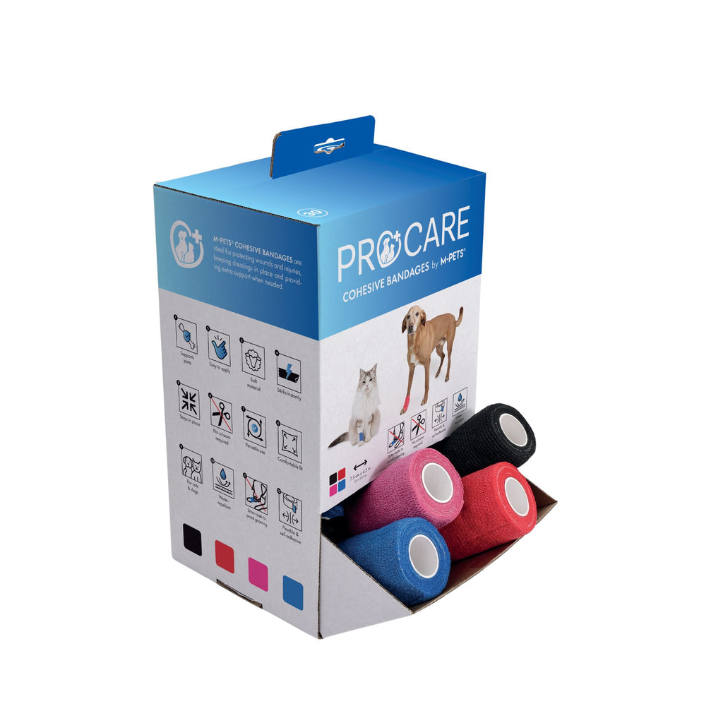 PROCARE Cohesive Bandages 7.5cm x 4.5m - 30 pcs mixed color display