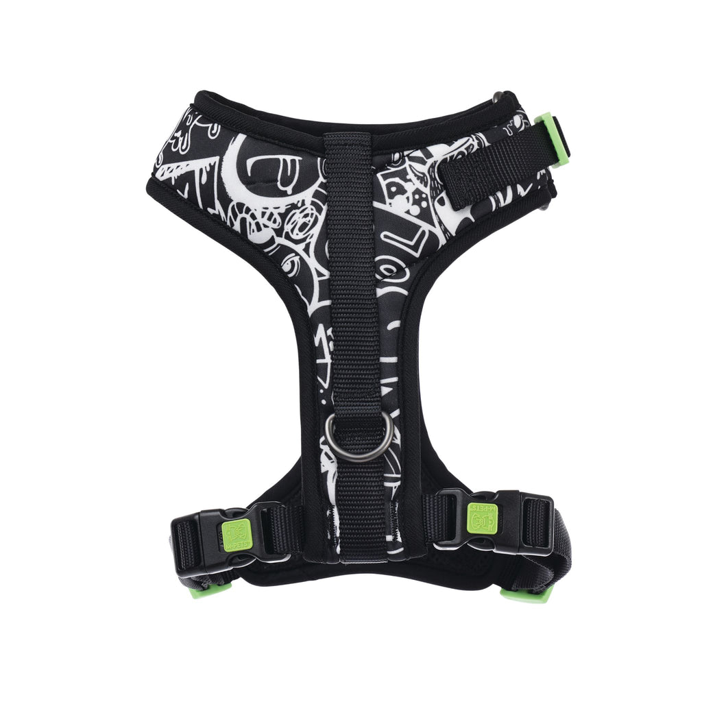 URBAN STYLE FREESTYLE Black & White Easy fit Dog harness