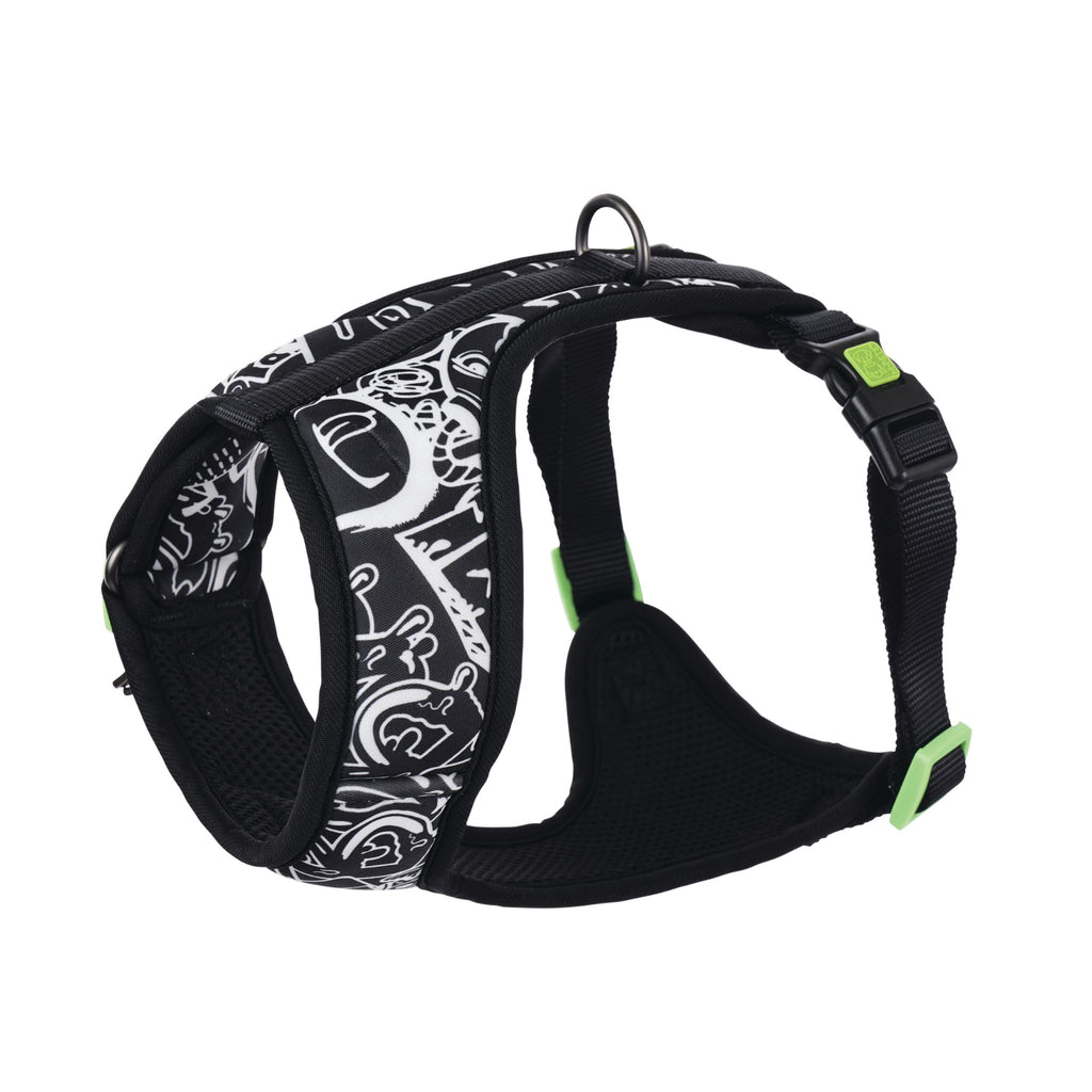 URBAN STYLE FREESTYLE Black & White Easy fit Dog harness