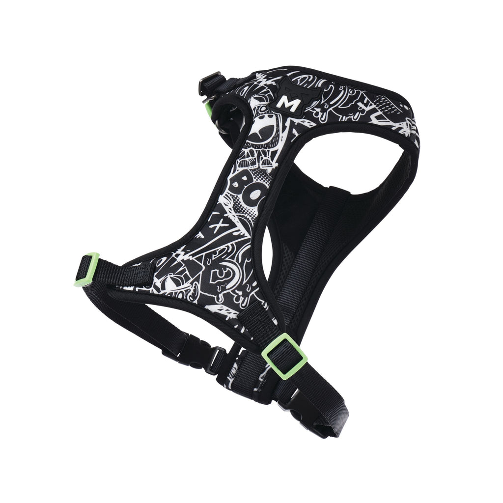 URBAN STYLE FREESTYLE Black & White Easy fit Dog harness