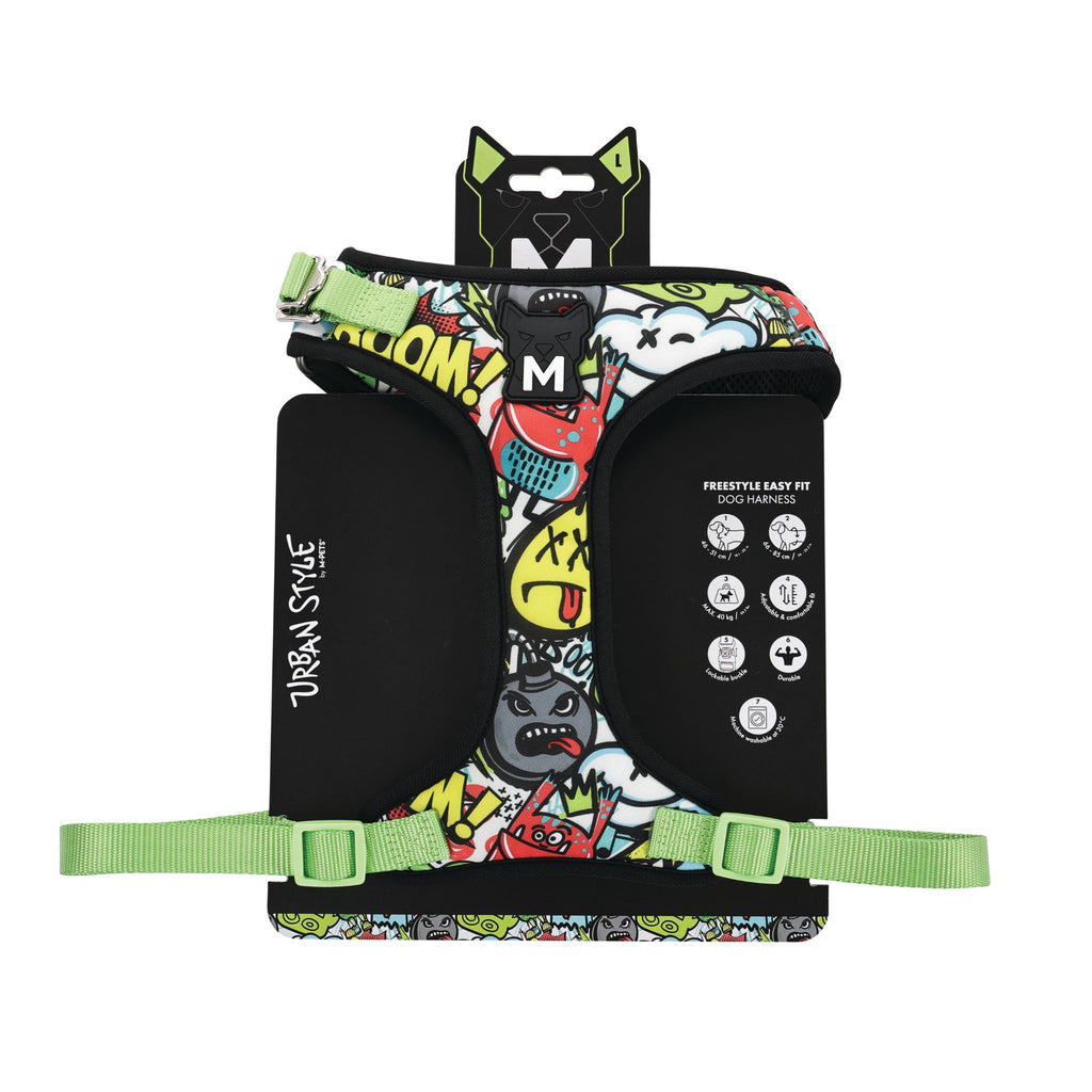 URBAN STYLE FREESTYLE Multicolour Easy fit Dog harness