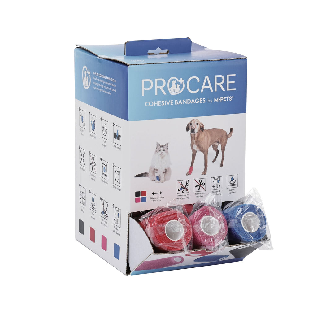 PROCARE Cohesive Bandages 10cm x 4.5m - 30 pcs mixed color display