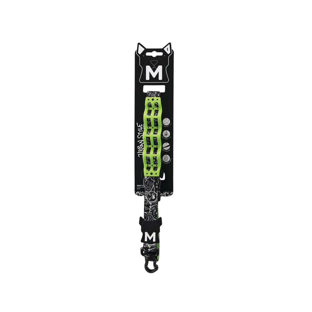 URBAN STYLE FREESTYLE Black & White Shock absorber leash
