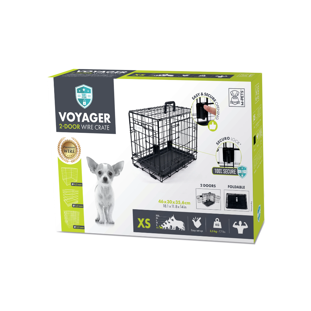 VOYAGER Wire Crate Black – M-PETS