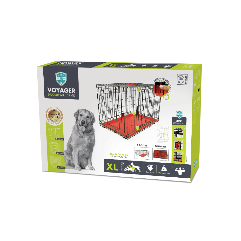 VOYAGER Wire Crate Red