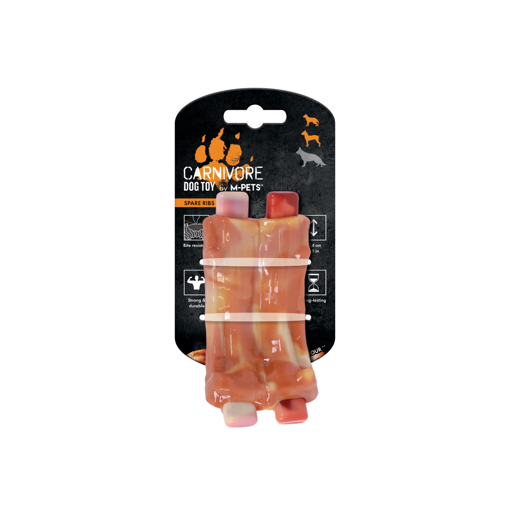 Jouet pour chien CARNIVORE Spare Ribs - Saveur Bacon