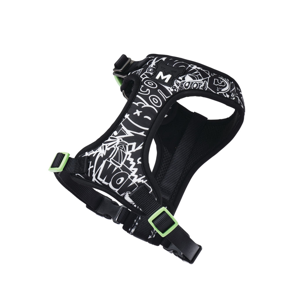 URBAN STYLE FREESTYLE Black & White Easy fit Dog harness