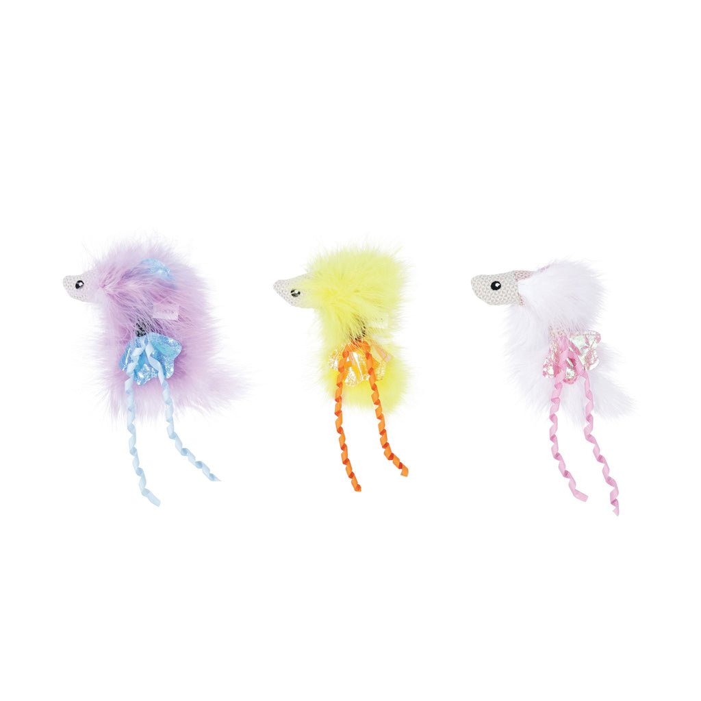 Plume catnip toy Pink fish