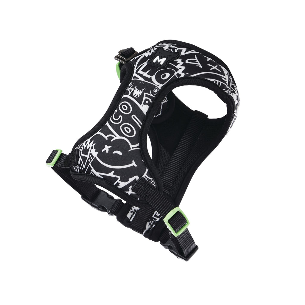 URBAN STYLE FREESTYLE Black & White Easy fit Dog harness