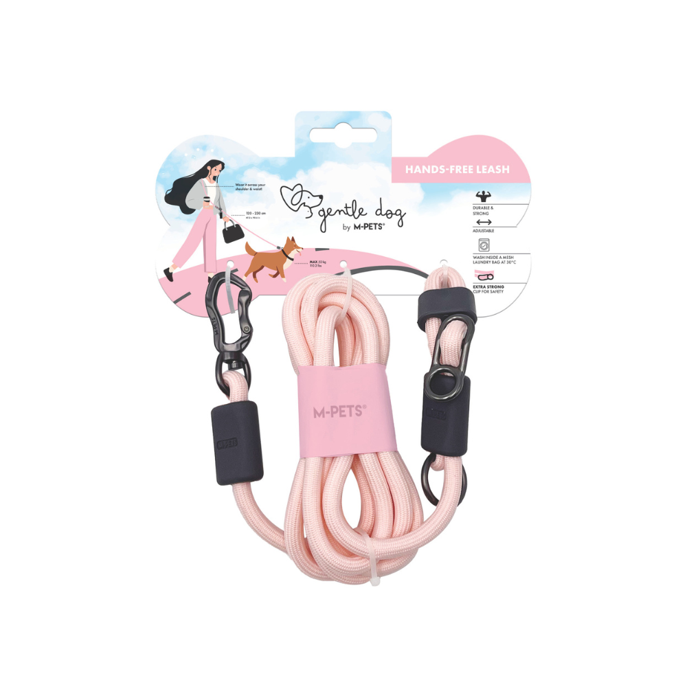 GENTLE DOG Hands-Free dog leash - Blush Pink