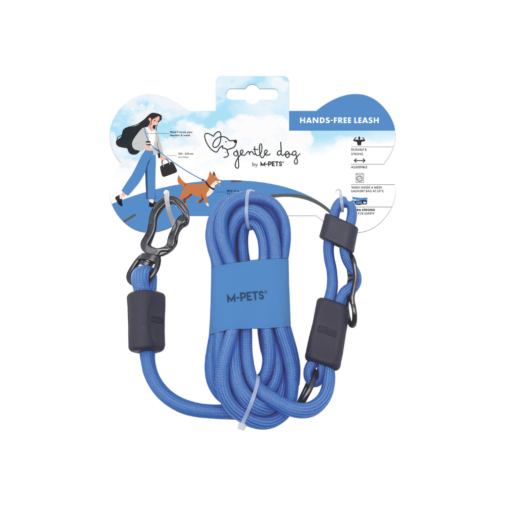 GENTLE DOG Hands-Free dog leash - Azure Blue