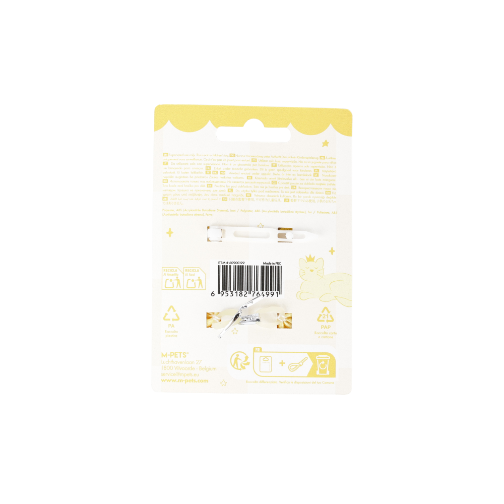 GLAM Hair Accessories for pets clip & rubber band - Yellow