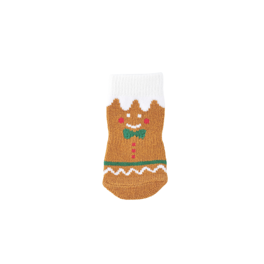CHRISTMAS Pet Socks GINGERBREAD SOCKS 4pcs