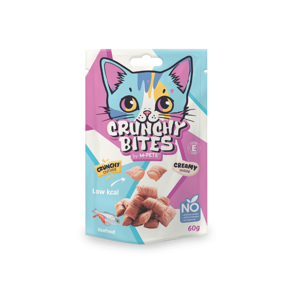 CRUNCHY BITES cat snack seafood flavour - 60 g