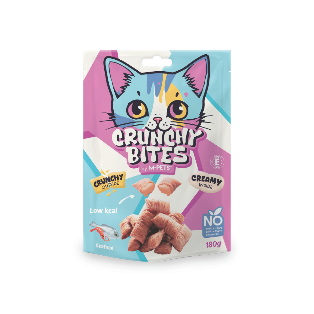 CRUNCHY BITES cat snack seafood flavour - 180 g