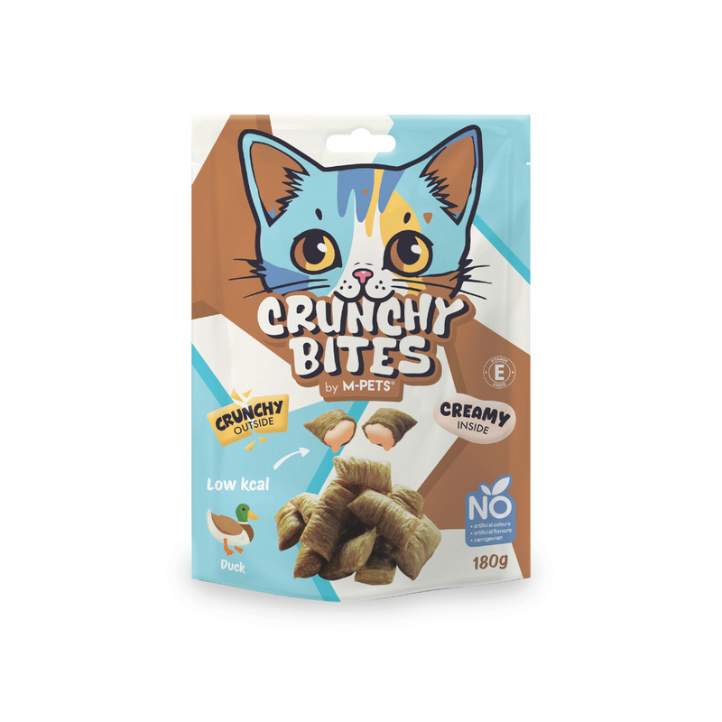 CRUNCHY BITES cat snack duck flavour - 180 g