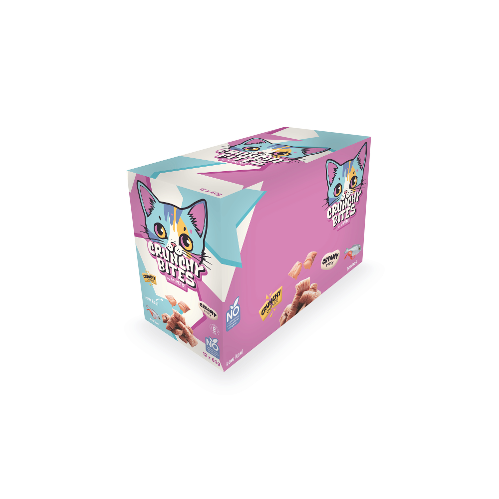 CRUNCHY BITES cat snack seafood flavour - 60 g
